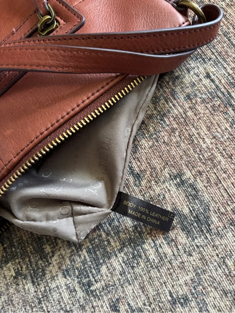 Margot Classic Brown Leather Crossbody Bag
